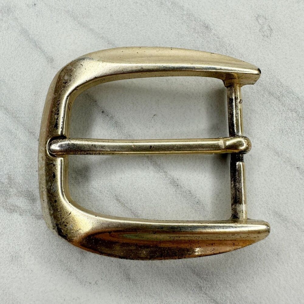 Vintage Silver Tone Simple Basic Belt Buckle - image 1